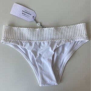 Peixoto Womens Carine White Trim Bikini Swim Bottom Separates NWT - Size Small